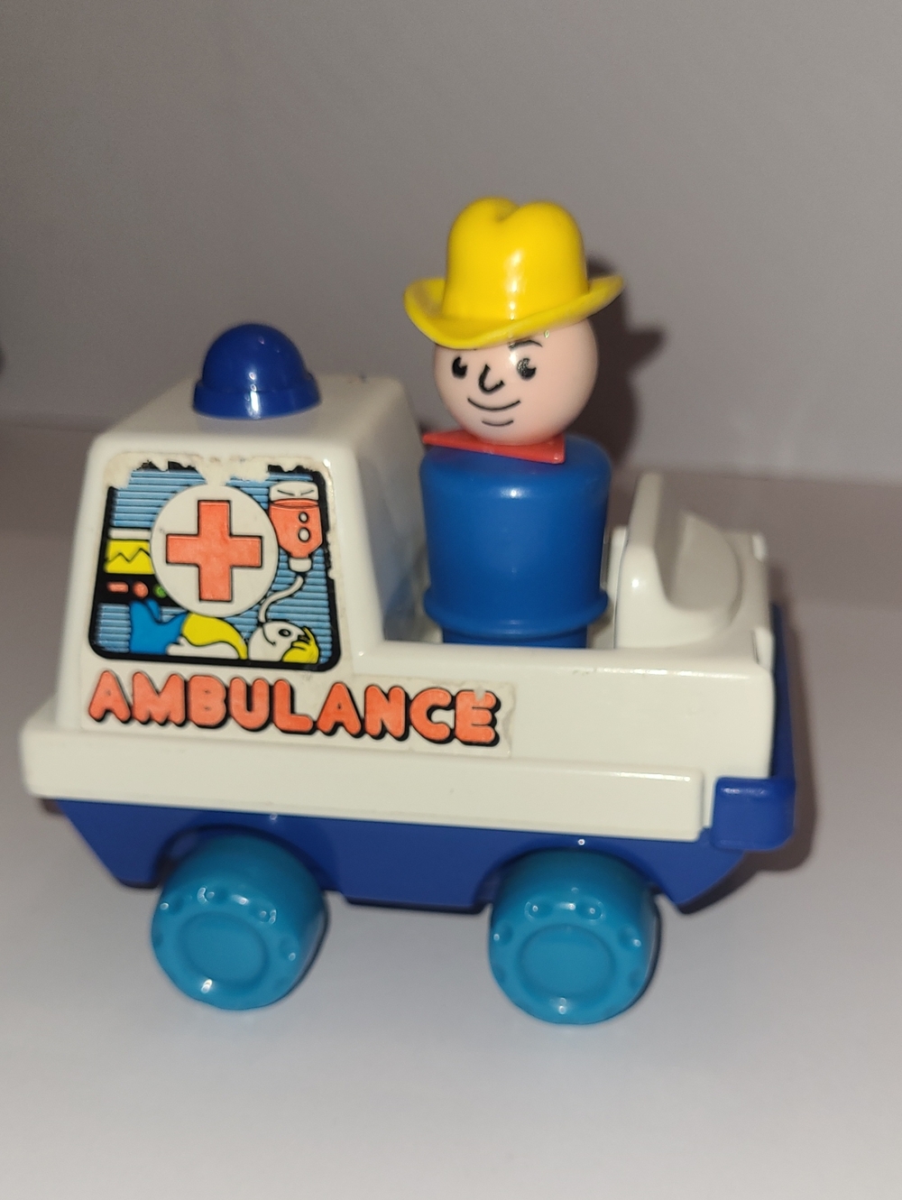 Fisher-Price Little People Ambulance#126,Cowboy Little People early 1970s/1980